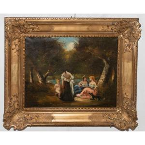Oil On Canvas, Barbizon School, 19th Century