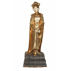  Art Deco Period Chryselephantine Bronze Dominique Alonzo 