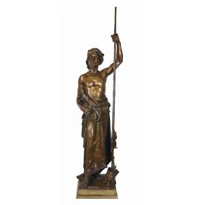 Bronze Arab Sentinel By Anglès, Late 19th Century