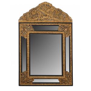 Louis XIV Style Mirror With Parcloses, Circa 1870