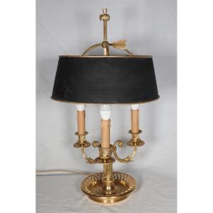 Louis XVI Period Gilt Bronze Bouillotte Lamp