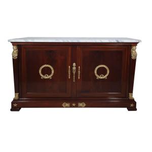  First Empire Style Mahogany Sideboard, Late 19th Century.