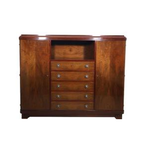 Louis Majorelle (1859-1926) Walnut Bookcase, Art Deco Period