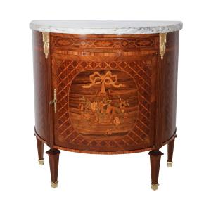Louis XVI-style Half-moon Cabinet, Late 19th Century