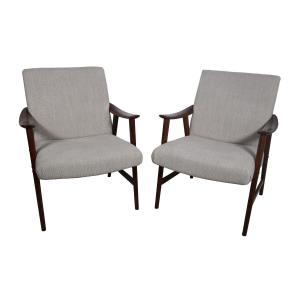Pair Of Scandinavian Dokka Mobler Armchairs From The 60s