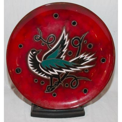 Flat Circular Signed Jean Picart Le Doux Circa 1960