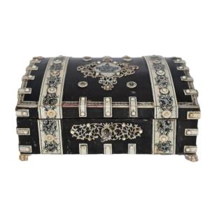 In Box Horn And Ivory Vizagatapam Late 19th Century