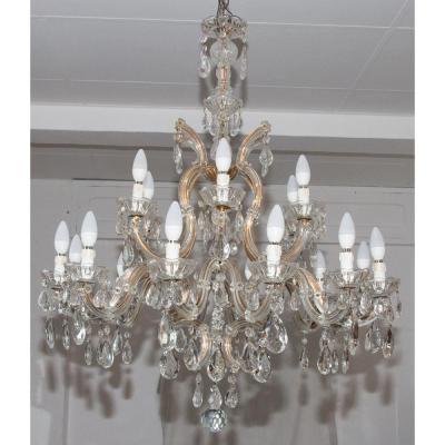 1950s Bohemian Crystal Marie-thèrese Chandelier