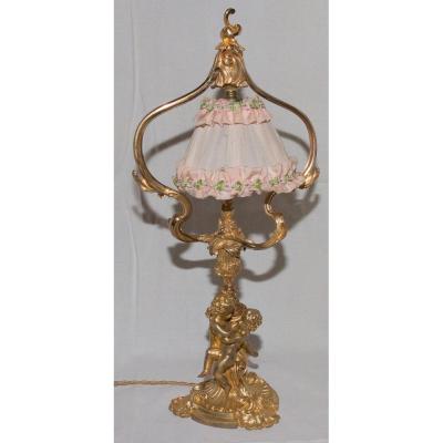 Living Room Lamp In Gilt Bronze Maurice Thibault Paris