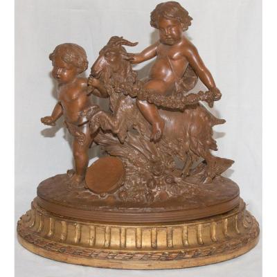 Terracotta Group Signed R Rod Circa 1900