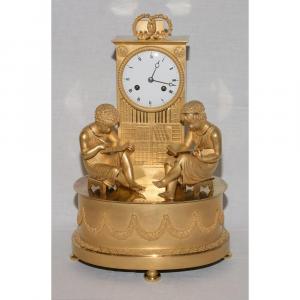 Empire Period Library Clock