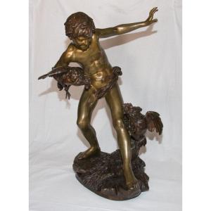 "the Cockfight" Paul Romain Chevré 1866-1914