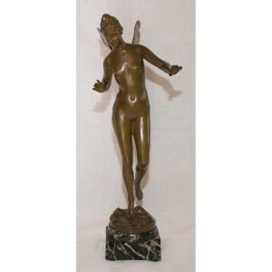 Bronze Nymph Signed J Garnier 1853 - 1910