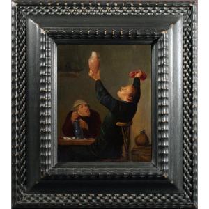 The Drinkers , Workshop Of Adriaen Brouwer , Beginning Of The 17th Century