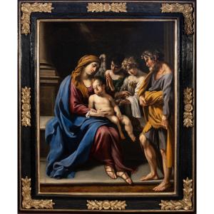 Holy Family With Two Angels By Bartolomeo Schedoni And Workshop, Early 17th Century