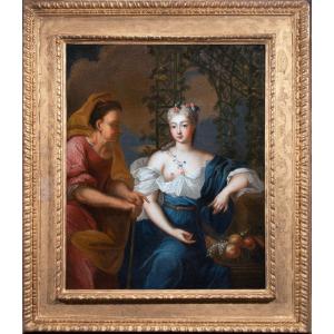 Vertumnus And Pomona, Workshop Of Pierre Gobert Around 1700