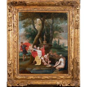 Diana And Actaeon, Attributed To Franck Wouters, 17th Century 