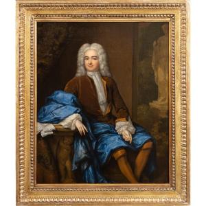 Portrait Of A Man Seated In An Ornate Interior By Constantin Netscher, Early 18th Century