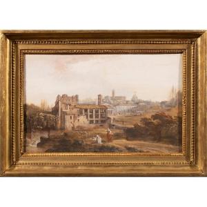 View Of Rome From The Circo Massimo, Italy 18th Century