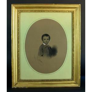 Pierre Senties Drawing Portrait Count De Ramel Child Countess Longevialle Alès Genealogy X 3