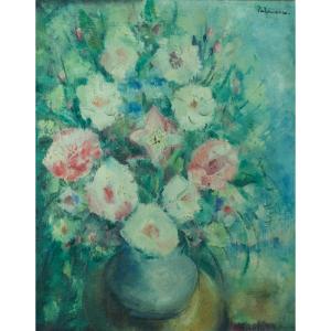 José Palmeiro Beautiful Old Painting Still Life Bouquet Of Peonies School Of Paris 30 '