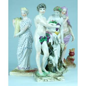 Paul Louis Cyfflé Old Statuette 18th The Four Seasons Earthenware Lorraine X 4 Rare
