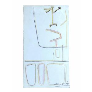  Antonio Guansé Drawing Portrait Young Man Modern Art Cubist 1950 N°1