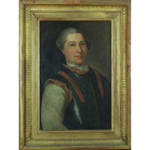Beautiful Old Painting Portrait Of Gentleman In Armor French School 17th Chateau Decor