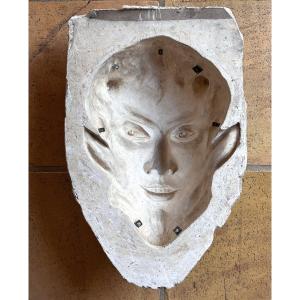 Old Wildlife Portrait Art Deco Plaster Casting Matrix Negative Mold Model Esp. Cocteau 