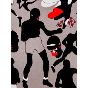 Eduardo Arroyo Portrait Of Panama Boxer Al Brown 1985 Lithograph Modern Art Boxing Decor