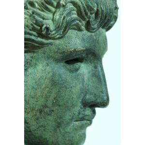 Ancient Plaster Sculpture Rome Athlete Portrait Head Of Benevento Base 