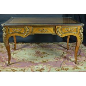 Old Flat Desk Minister St. Charles Cressent Louis XV Gilt Bronze Espagnolettes