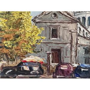 Robert Mas Painting Oil On Panel Signed Paris Montmartre Dauphine