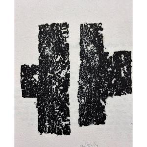 Pierre Székely Old Print With Japanese Paper Shipping Sculptor Cement Modern Art Vidal