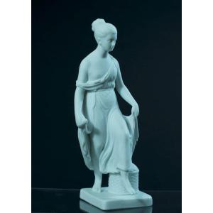 Antique Vestal Woman Figurine Biscuit Porcelain Copenhagen Bing & Grondhal