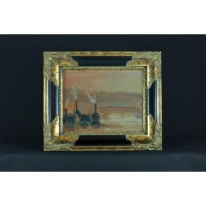 Henry Saint-clair Beautiful Impressionist Painting Landscape The Seine At Ivry Hsp Frame 