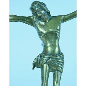 Christ Middle Ages Bronze High Period 15th Hollow Cast Iron Crucifix
