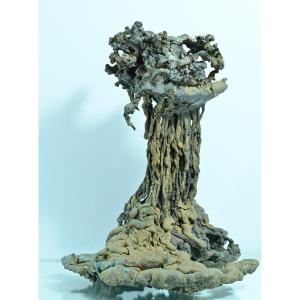 Brutalist Bronze Sculpture Slag Foundry Abstraction 1950 Decorator