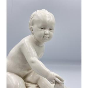 Capo Di Monte Antique Porcelain Statue Portrait Of A Child Boizot Sèvres