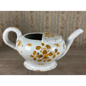 Antique Polychrome Earthenware Sick Duck From The South West Samadet 18th Century