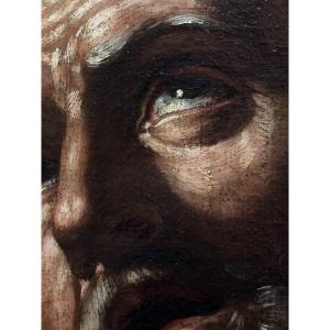 Caravaggio School Painting, Portrait Of Saint Peter In Penitence, 17th Century, Ribera