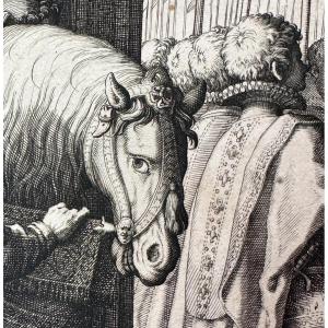 Jacques Callot After Matteo Rosselli, Incoronazione Di Cristina Di Lorena, Early Engraving By