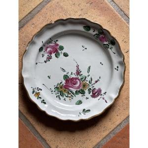 Rose De Pesaro Earthenware Plate Italy Casali Callegari 18th Century