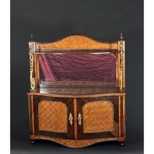 Cabinet Marquetry Buffet Décor Louis XV Cabinetmaker Companion Miniature