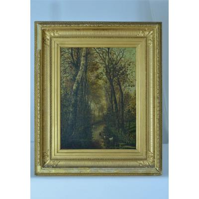 Old Table Edouard Reynart Lille Wild Duck Landscape Watercourse 19th