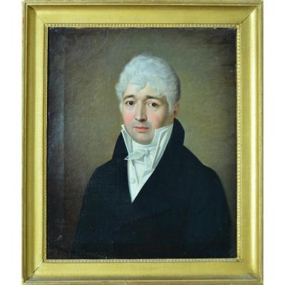 Table Old Portrait Empire 1813 Monogram Gr Man Redingote David Atelier