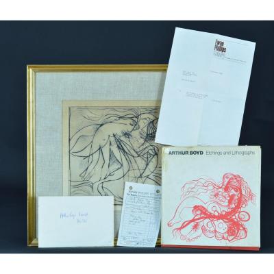 Arthur Boyd Original Etching 1968 London Gallery Autralian Modern Art Book