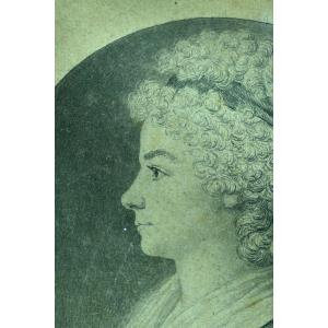 Gilles-louis Chrétien Old Swiss Portrait Valais Marguerite De Nucé Physionotrace 18 E