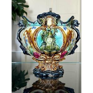 Cache Pot In Polychrome Slip