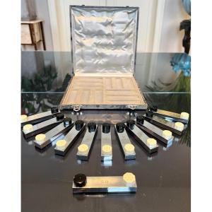 Art Deco Modernist Knife Holder - Salt And Pepper Shaker 